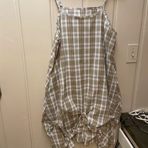 Adorable Cotton plaid Slipdress